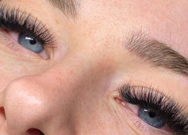 Close-up of expertly applied eyelashes at Lux Artistry, Cape Town, Western Cape, ZA.