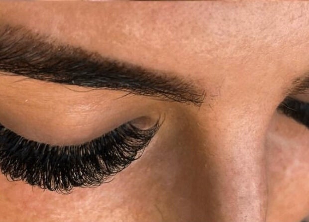 Close-up of elegant eyelash extensions at Lux Artistry, Cape Town, Western Cape, ZA.
