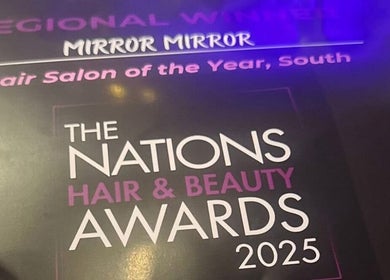 Mirror Mirror Hair Studio in Malmesbury, England, wins Hair Salon of the Year, South at Nations Hair & Beauty Awards 2025.