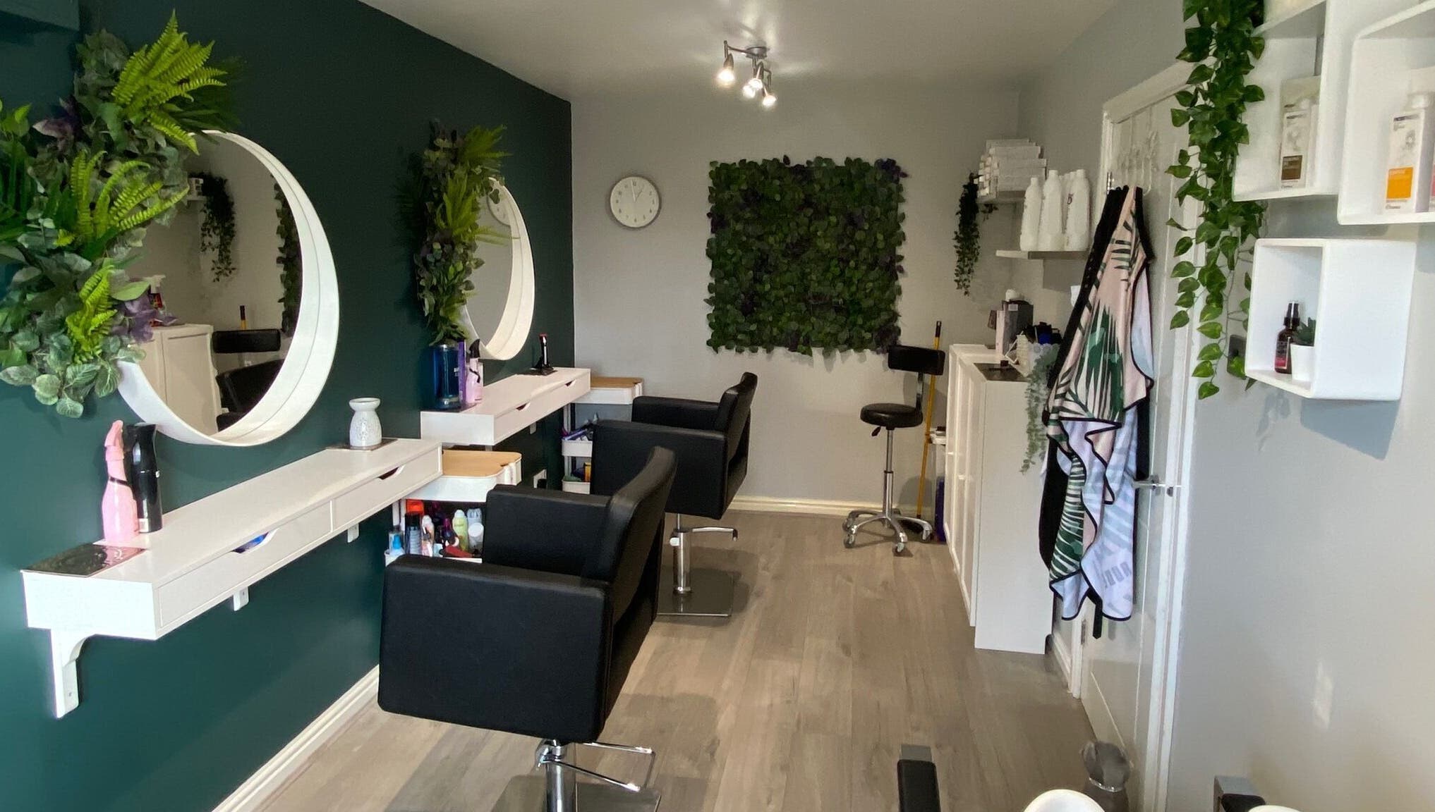Interior of Laura Fuller Freelance Stylist in Evesham, England, GB showcasing modern decor and styling chairs.