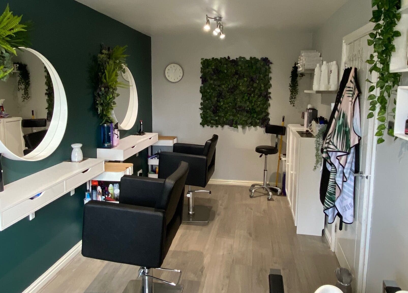 Interior of Laura Fuller Freelance Stylist in Evesham, England, GB showcasing modern decor and styling chairs.