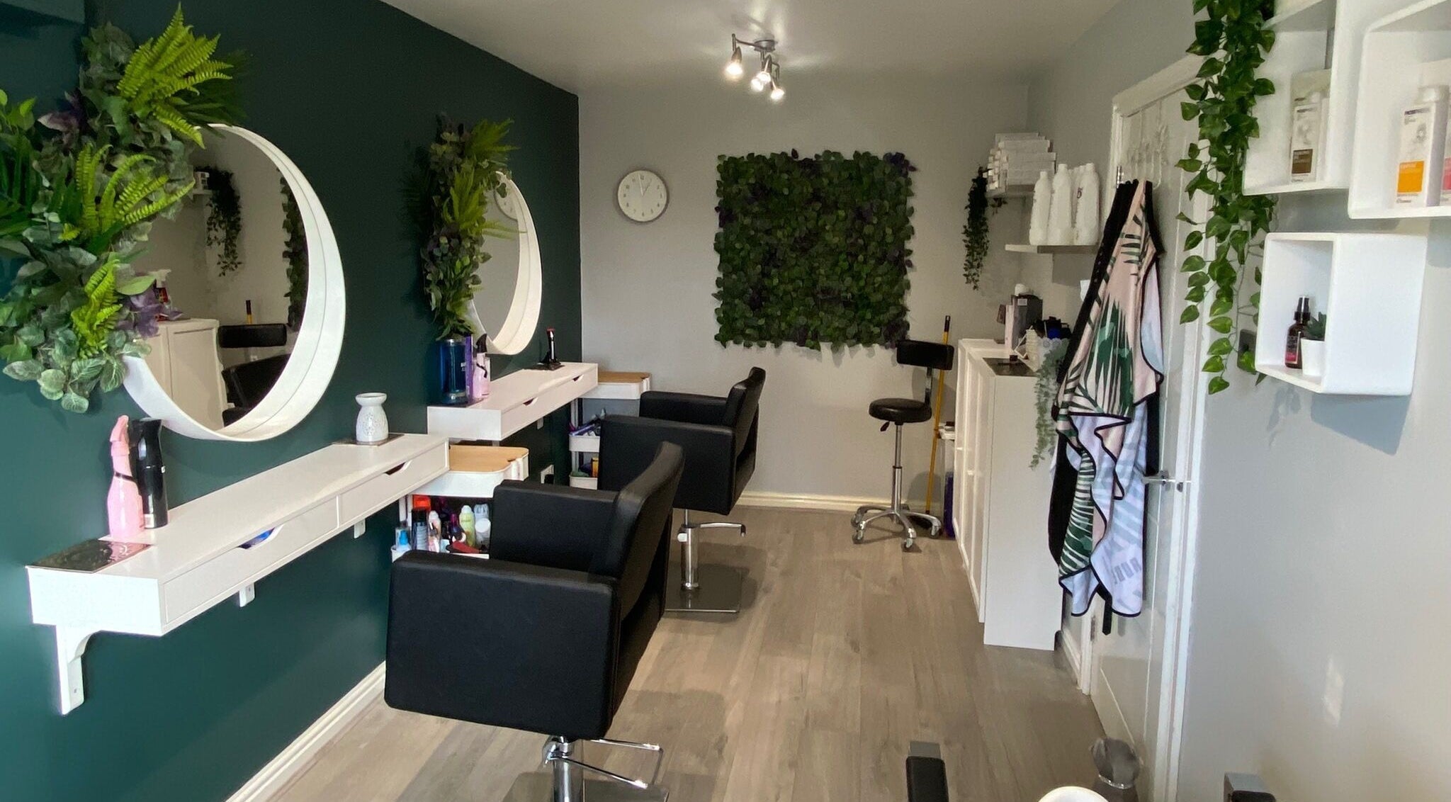 Interior of Laura Fuller Freelance Stylist in Evesham, England, GB showcasing modern decor and styling chairs.