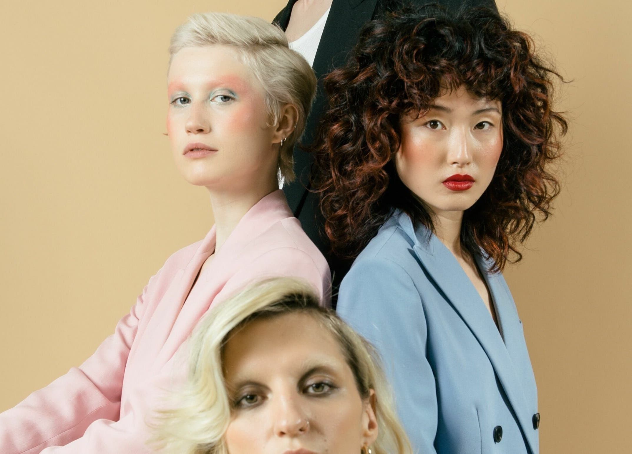 Stylish group at Marc-Antoine Hairstudio Gallery in Berlin, Berlin, DE showcasing diverse fashion and hairstyles.