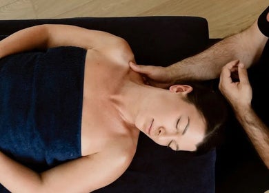Relaxing massage session at Mobile Massage Pembrokeshire, Haverfordwest, Wales, GB.