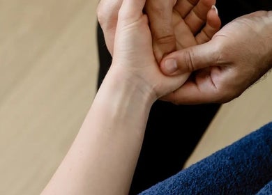 Relaxing hand massage at Mobile Massage Pembrokeshire in Haverfordwest, Wales, GB.