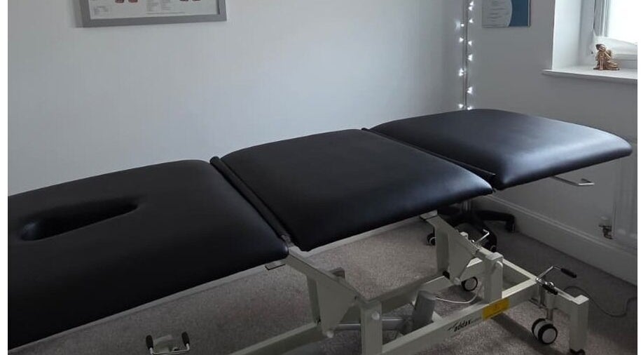 Massage table at Maz Brighton Sports Therapy and Massage in Redcar, England, GB, ideal for therapy sessions.