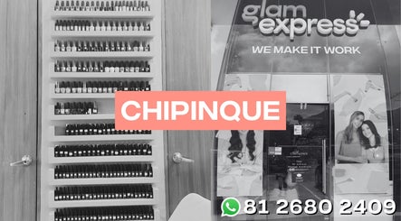 Nail polish collection at Glam Express Chipinque, San Pedro Garza García, Nuevo León, MX.