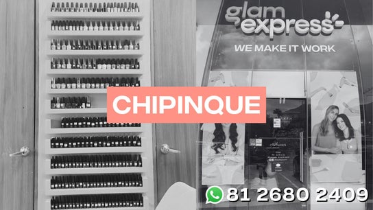 Nail polish collection at Glam Express Chipinque, San Pedro Garza García, Nuevo León, MX.