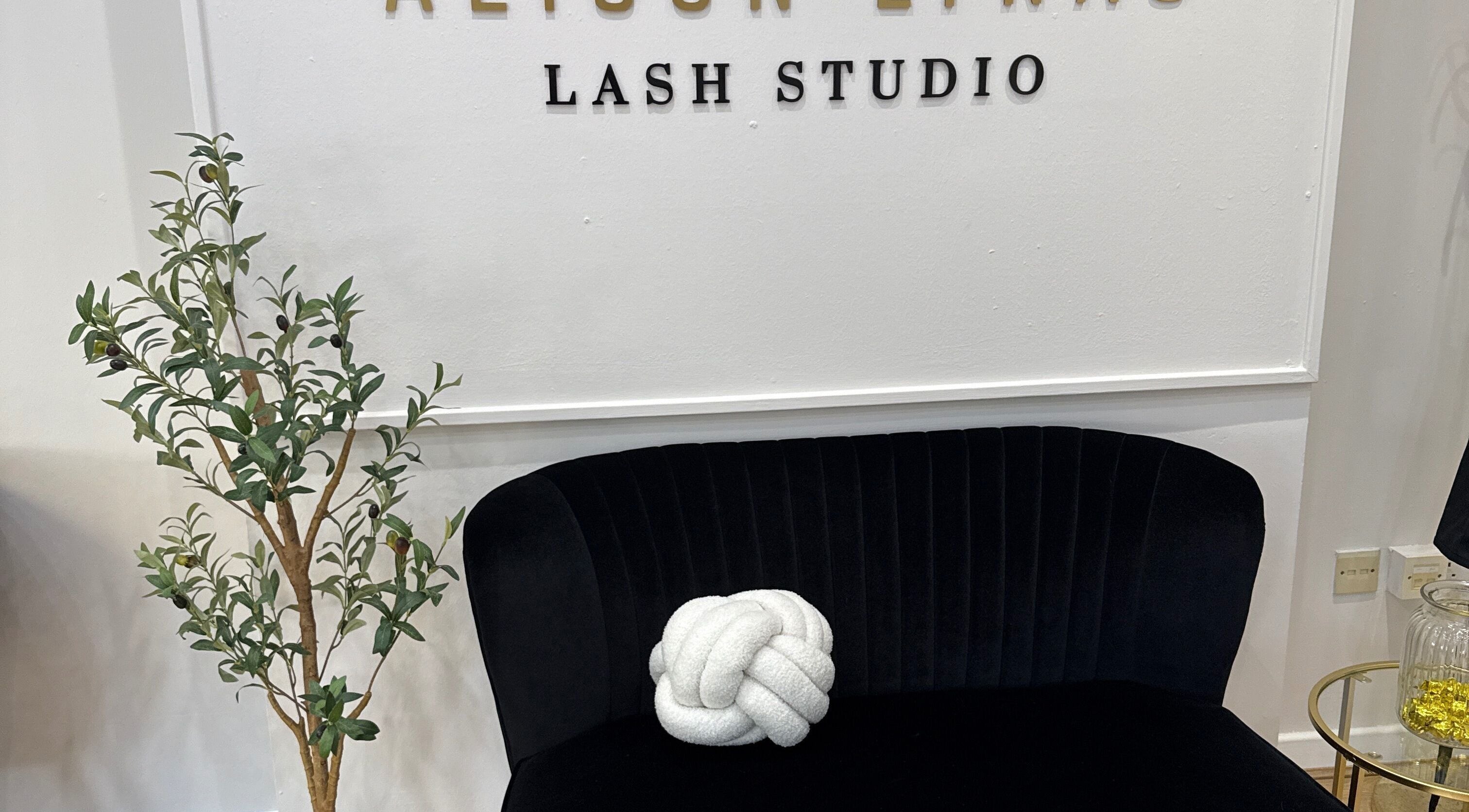 Elegant seating area at Alison Lynas Lash Studio, Bathgate, Scotland, GB, featuring stylish decor.