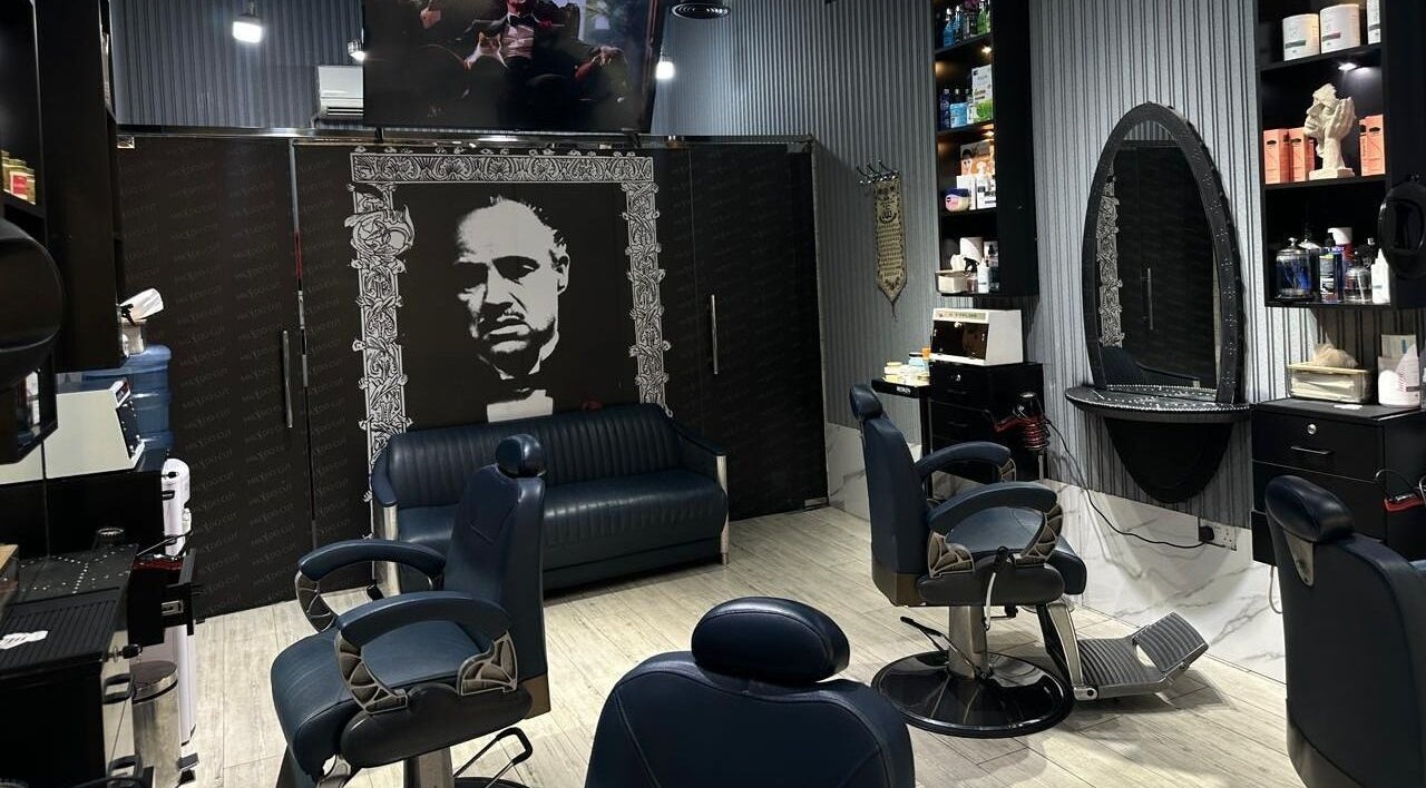 Chic interior of Milado Cut Barber Shop in Dubai, AE, featuring sleek barber chairs and stylish decor.