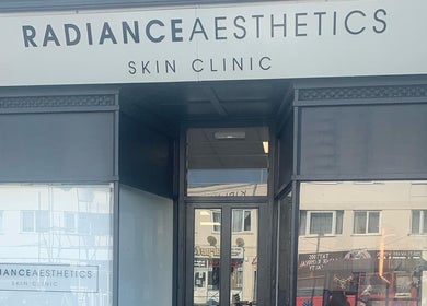 Entrance of Radiance Aesthetics Skin Clinic in Portsmouth, England, GB.