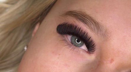 Close-up of styled eyelashes at ACR Cosmetics in Maidstone, England, GB.