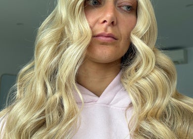 Blonde hair with waves styled at Molly Sarah Hair, Ballarat Central, Victoria, AU.