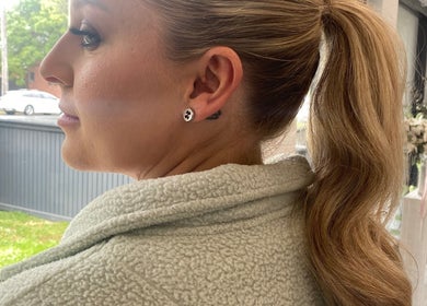 Side profile of elegant ponytail at Molly Sarah Hair, Ballarat Central, Victoria, AU salon.