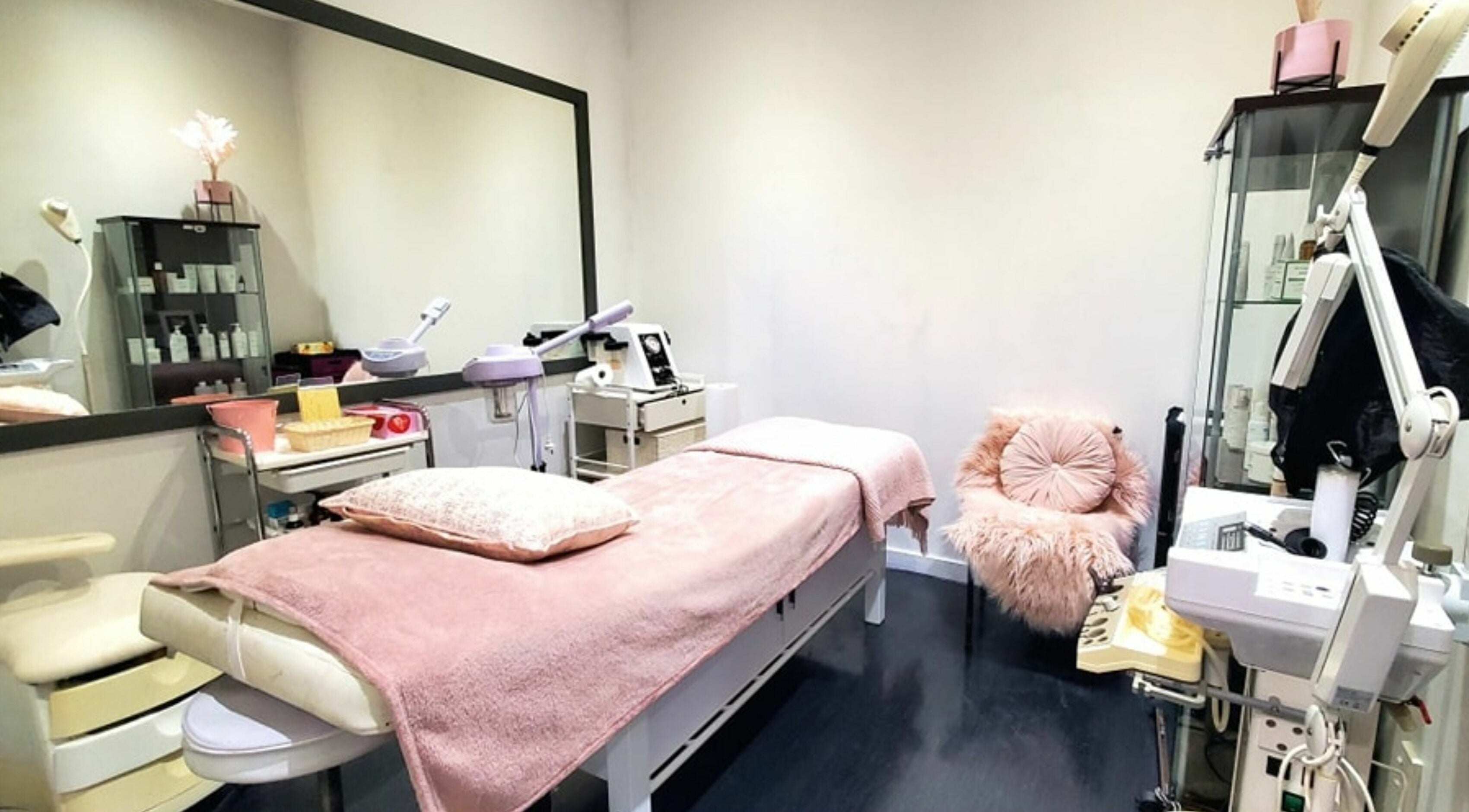 Relaxing treatment room at Venus Hair Makeup Beauty, Auckland, Auckland, NZ, with plush decor and professional equipment.