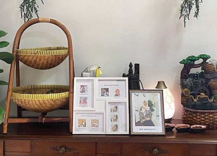 Elegant decor at Belaian Emas Spa, Putrajaya, featuring baskets and soothing lighting in Putrajaya, Putrajaya, MY.