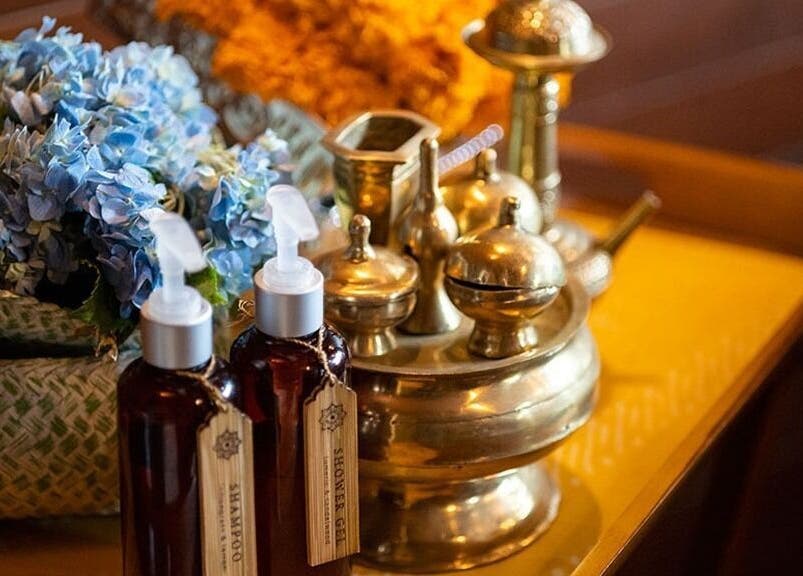 Elegant spa essentials at Tejas Spa At Adiwana Resort Jembawan, Bali, Bali, ID, enhancing wellness ambiance.