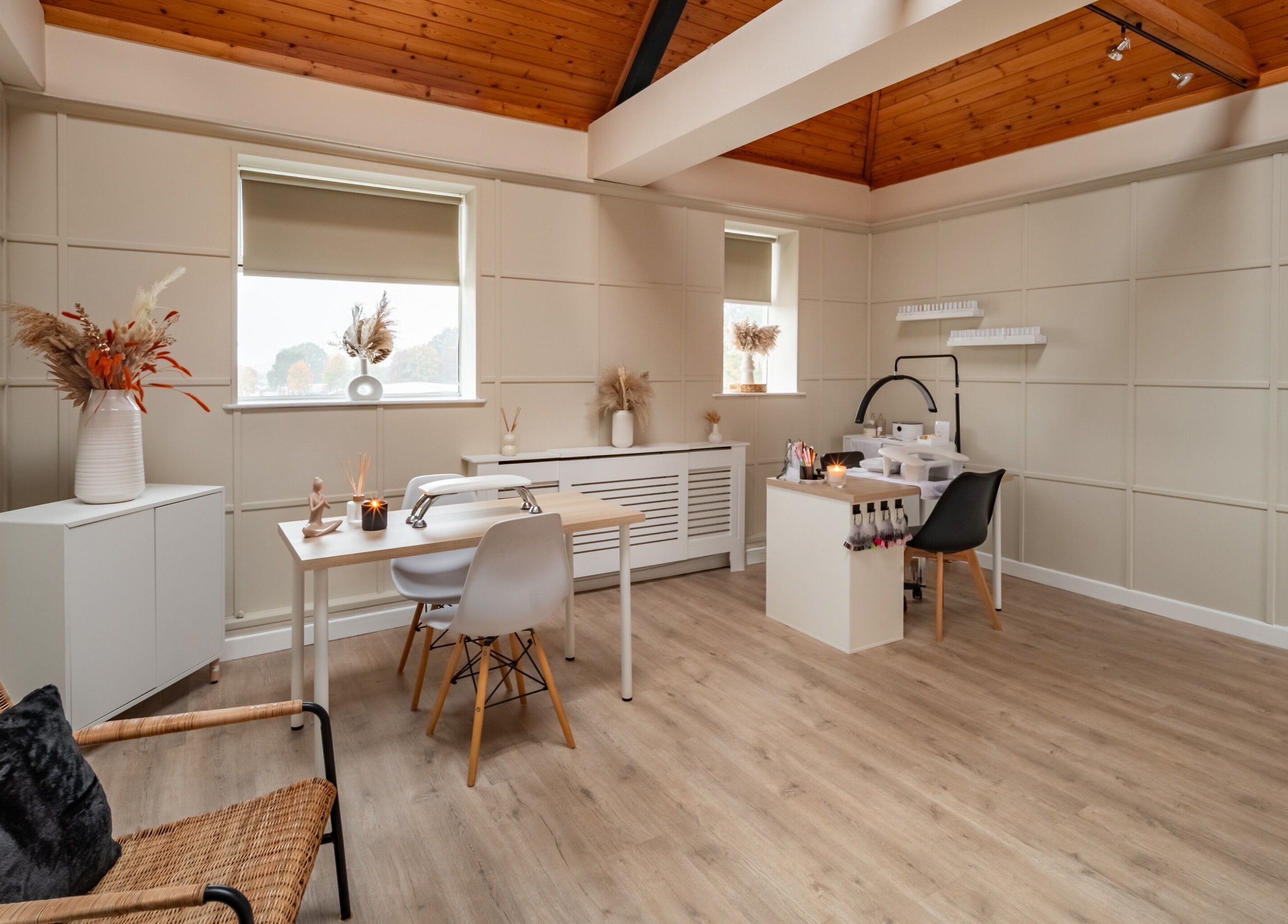 Elegant interior of Bree Spivey Cosmetics in Exeter, England, GB, showcasing a chic and relaxing atmosphere.