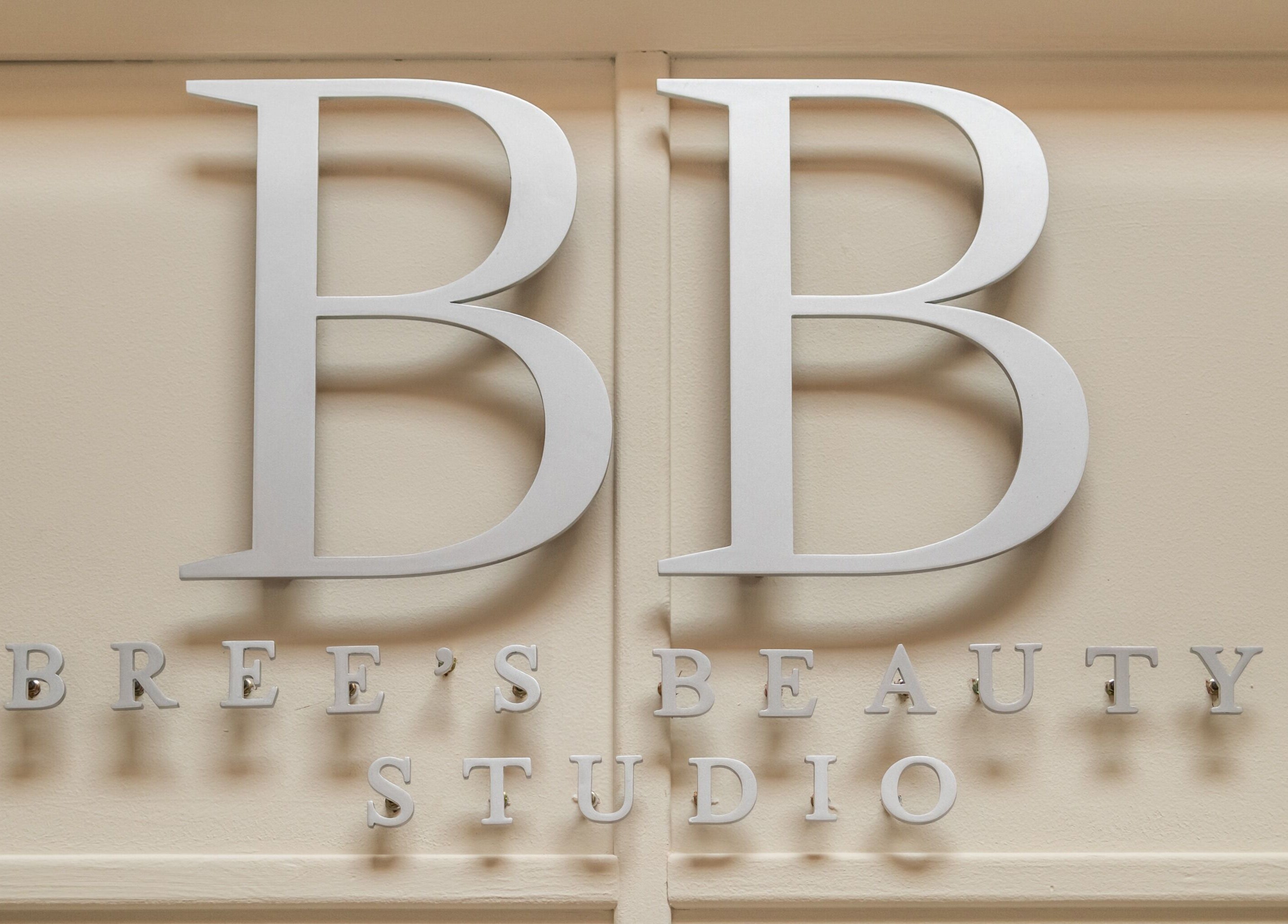 Bree Spivey Cosmetics sign in Exeter, England, GB, showcasing modern elegance.
