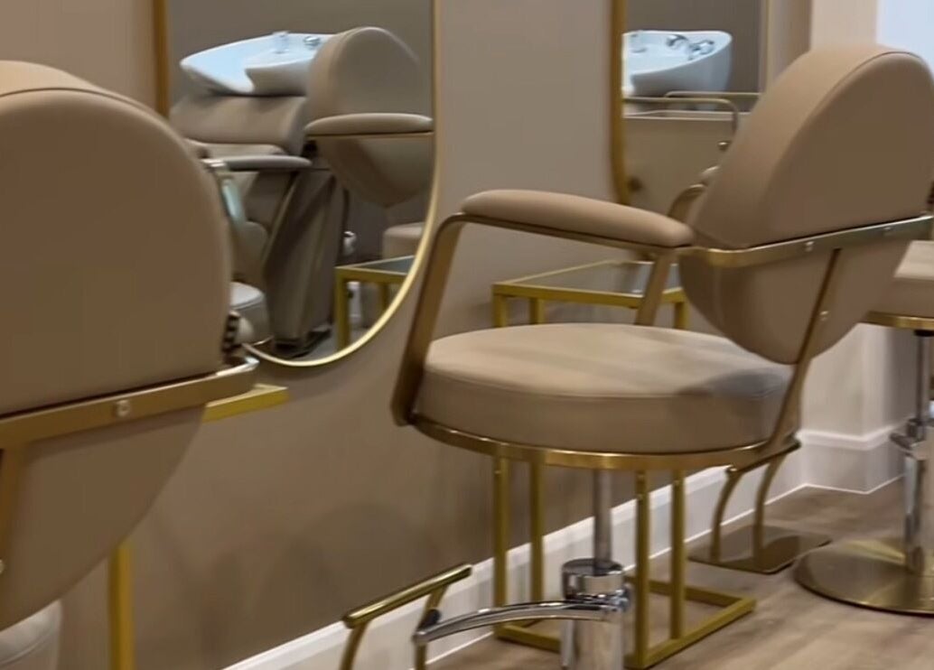 Luxurious salon chairs at Ellie at Cloud & Co, Hinckley, England, GB. Elegant seating for ultimate comfort.
