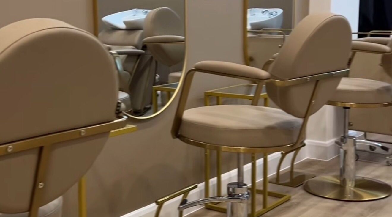 Luxurious salon chairs at Ellie at Cloud & Co, Hinckley, England, GB. Elegant seating for ultimate comfort.