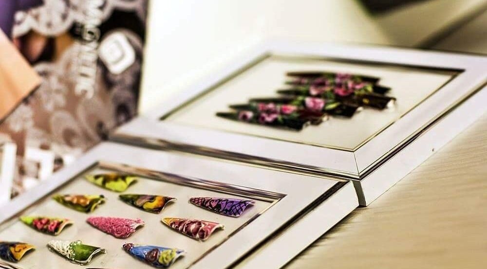 Decorative nail art display at Nail Bar by Eva - Mallow, showcasing creativity in Mallow, County Cork, IE.