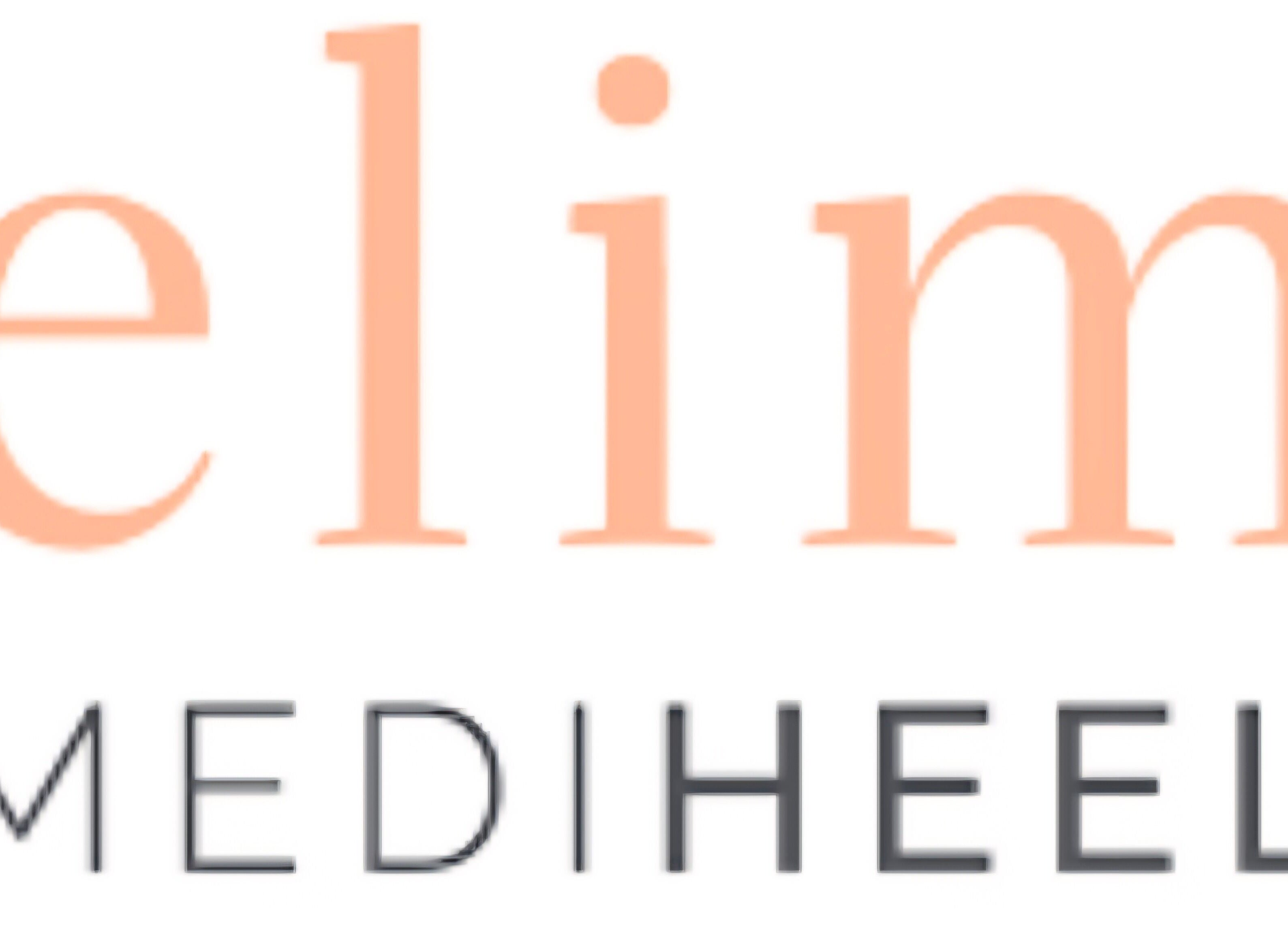 Elim MediHeel logo at M.B.C. Beauty Clinic, Gateshead, England, GB.