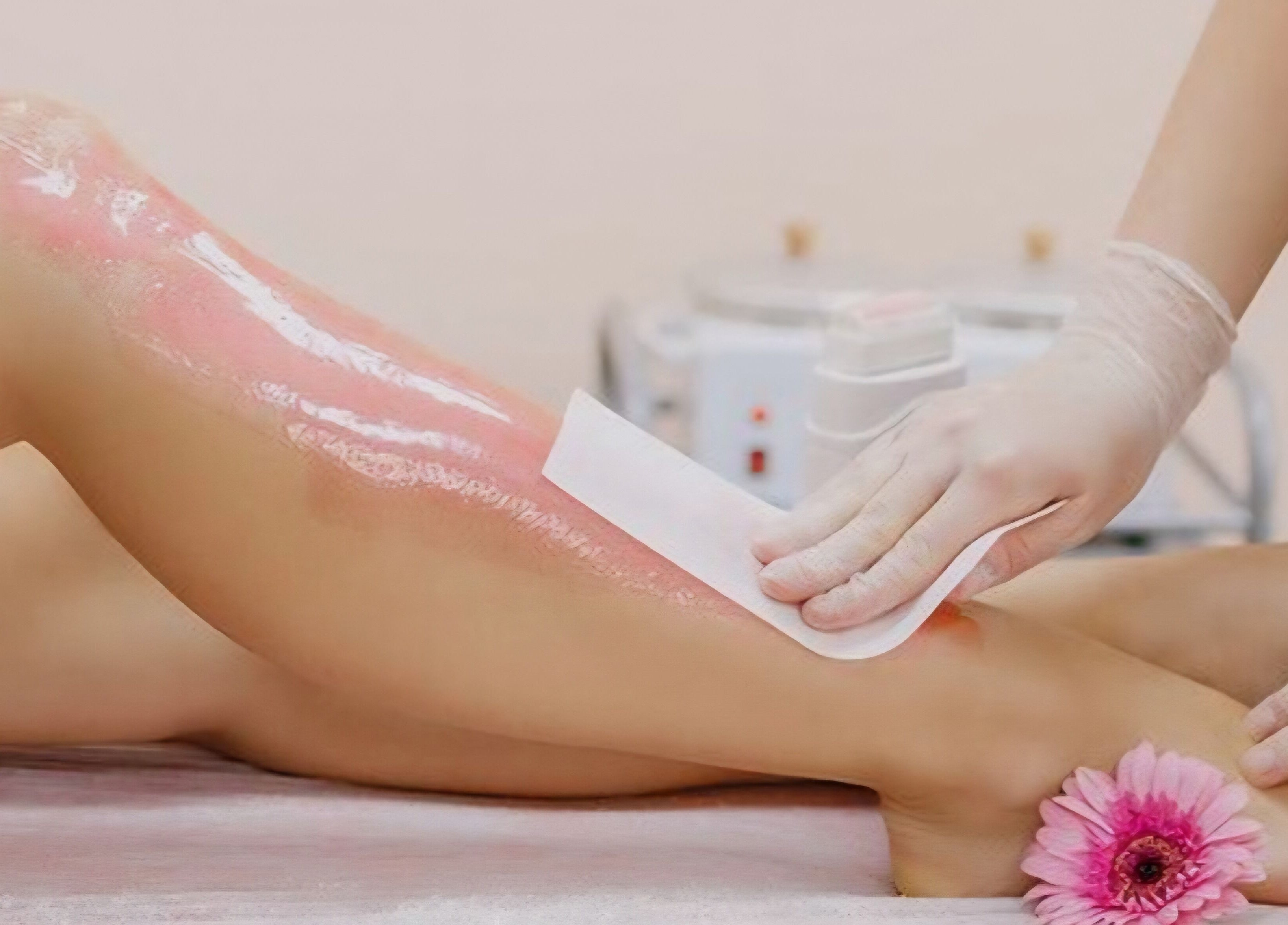 Leg waxing service at M.B.C. Beauty Clinic, Gateshead, England. Achieve smooth skin with expert care.