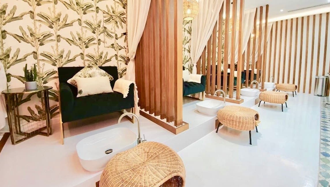 Relaxing pedicure lounge at Beauty Chic Salon Lounge, Sharjah, Sharjah, AE with stylish decor and comfort.