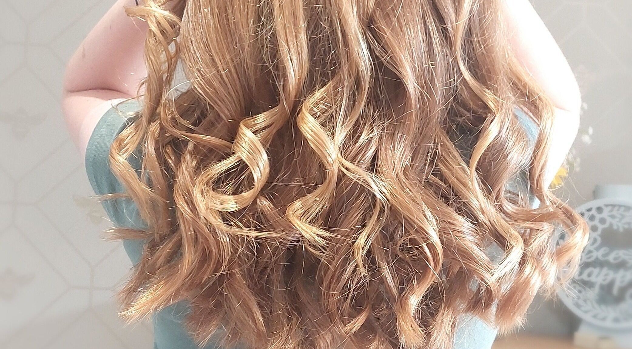 Elegant curls styled at Maria's Beauty Room in Deal, England, GB.