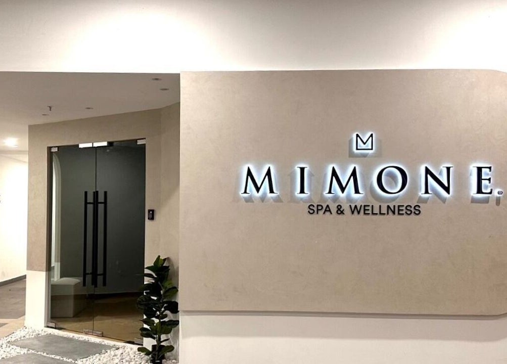 Entrance of MIMONE Spa Trion at KL in Kuala Lumpur, featuring a modern design and welcoming ambiance.