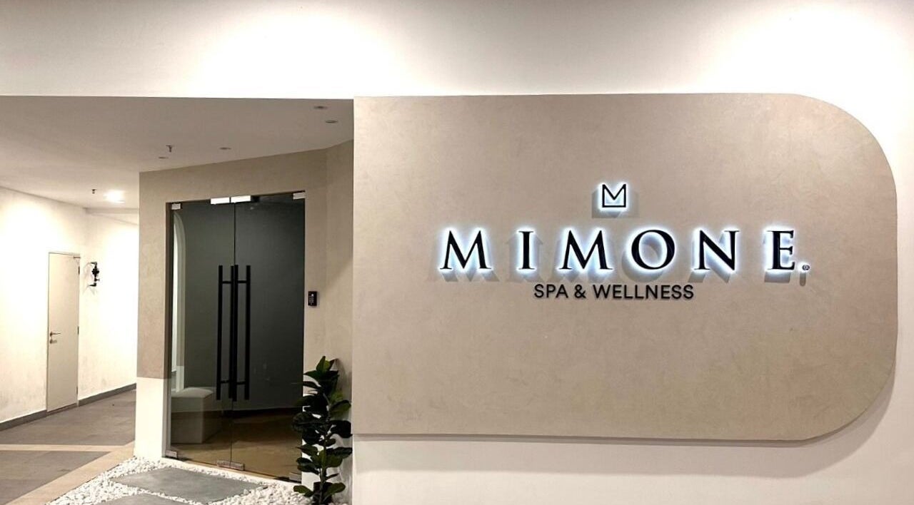 Entrance of MIMONE Spa Trion at KL in Kuala Lumpur, featuring a modern design and welcoming ambiance.