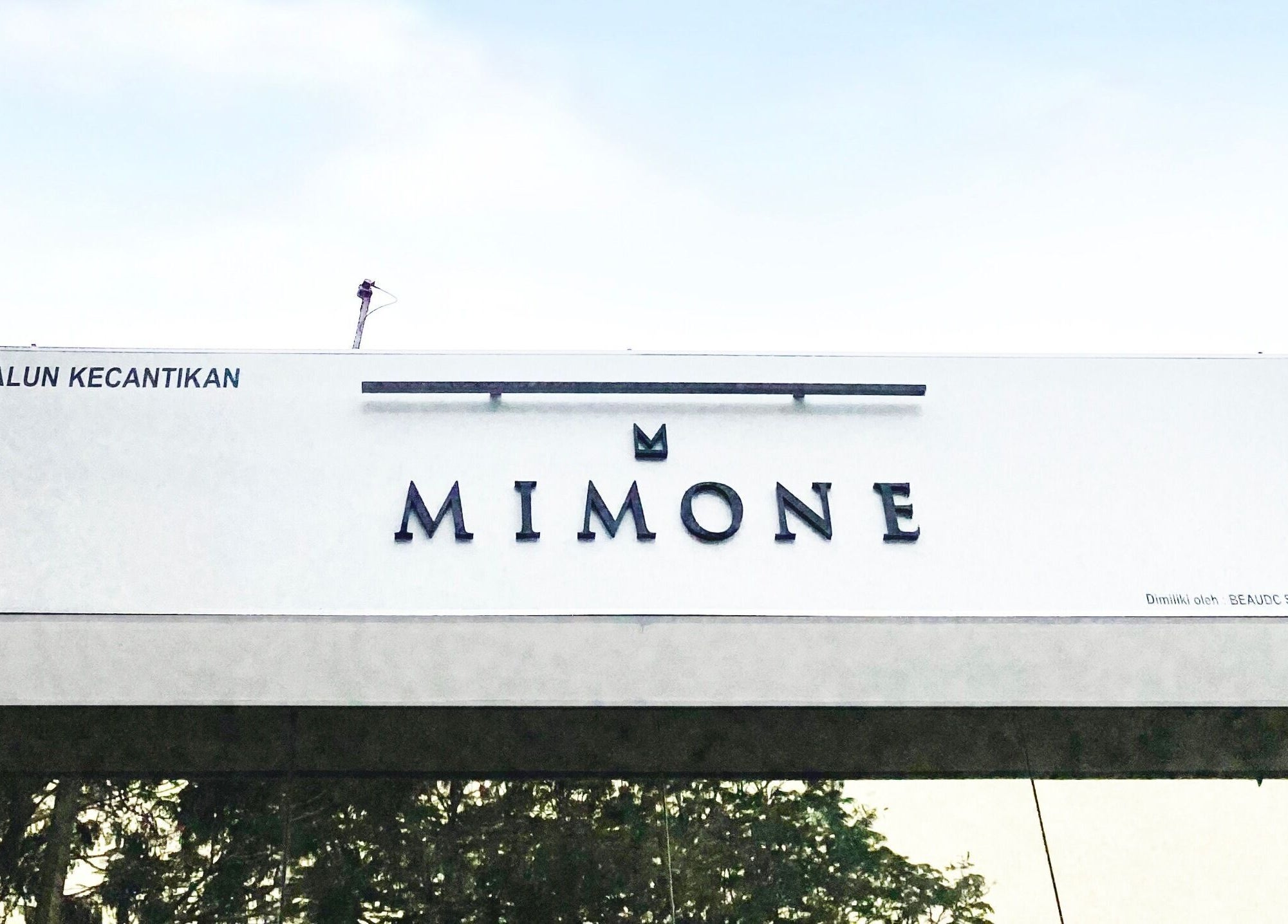 Front signage of MIMONE Spa Bangsar, located in Kuala Lumpur, Wilayah Persekutuan Kuala Lumpur, MY.