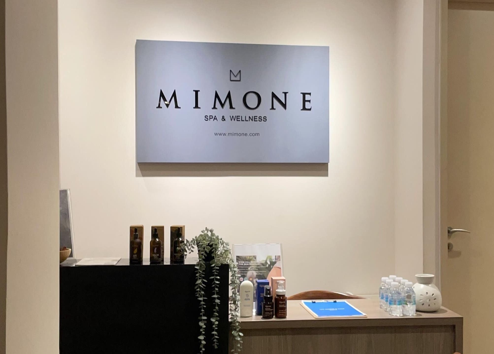 Reception at MIMONE LYC Mother & Child Centre in Kuala Lumpur offering a serene wellness experience.