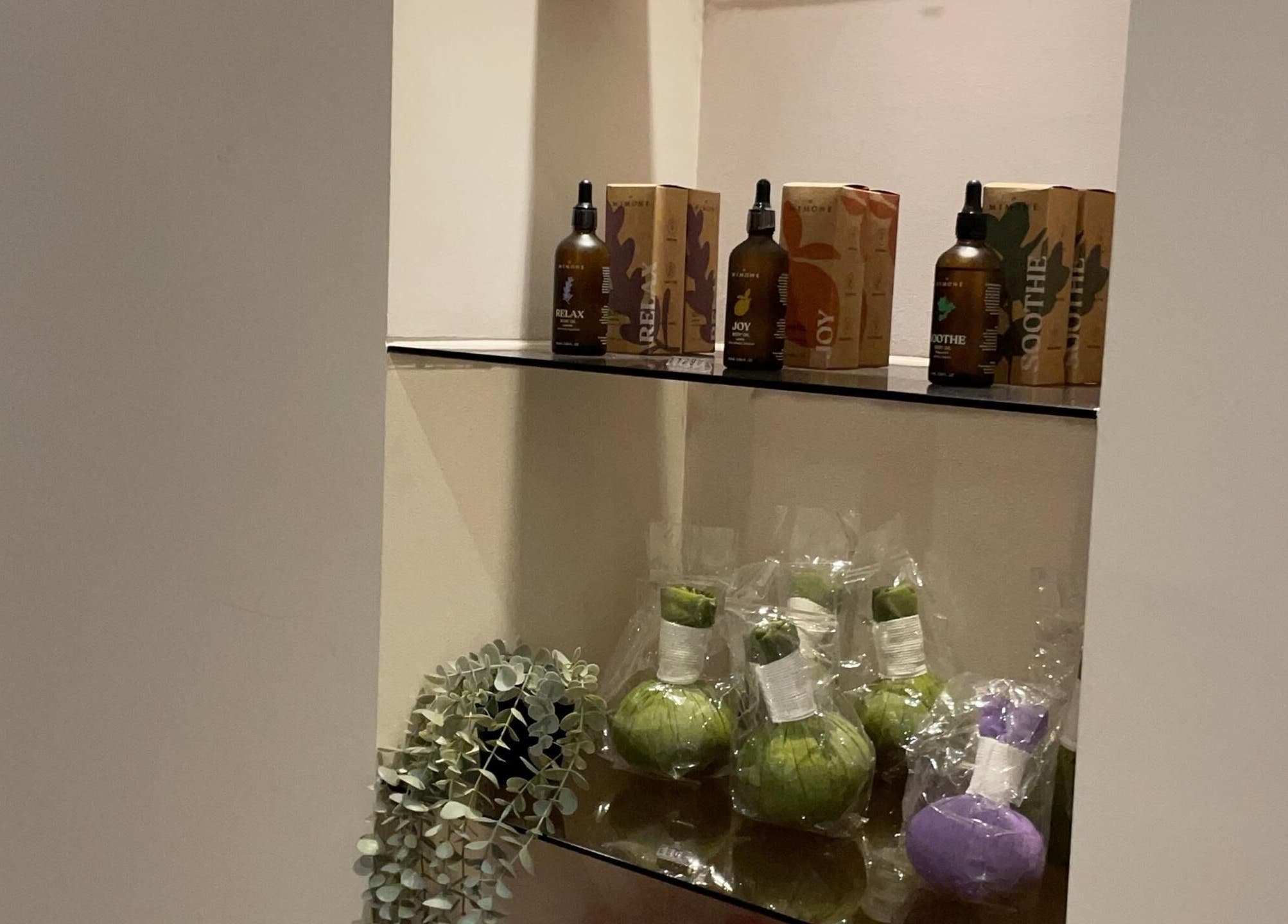 Wellness products displayed at MIMONE LYC Mother & Child Centre, Kuala Lumpur, Wilayah Persekutuan Kuala Lumpur, MY.