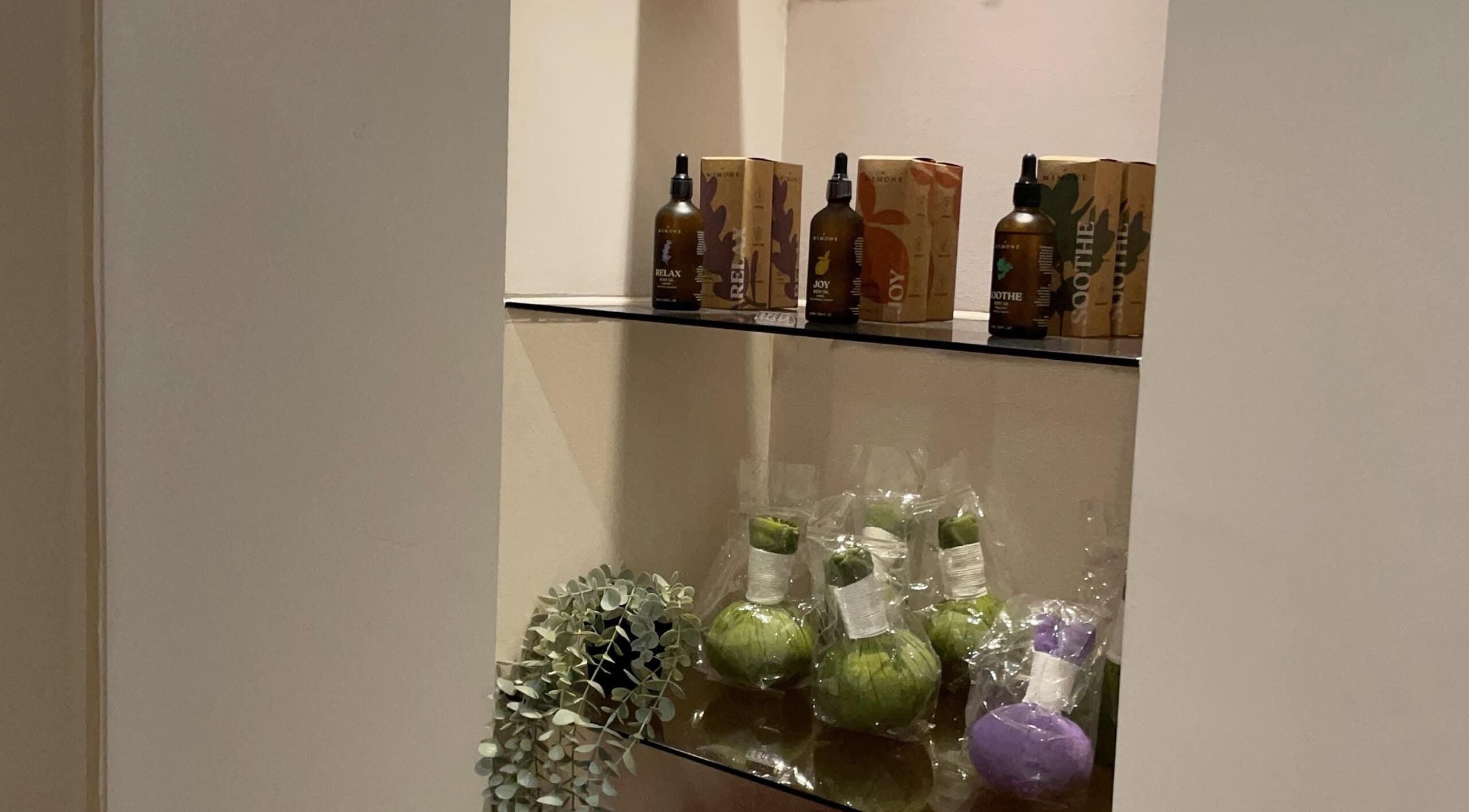 Wellness products displayed at MIMONE LYC Mother & Child Centre, Kuala Lumpur, Wilayah Persekutuan Kuala Lumpur, MY.