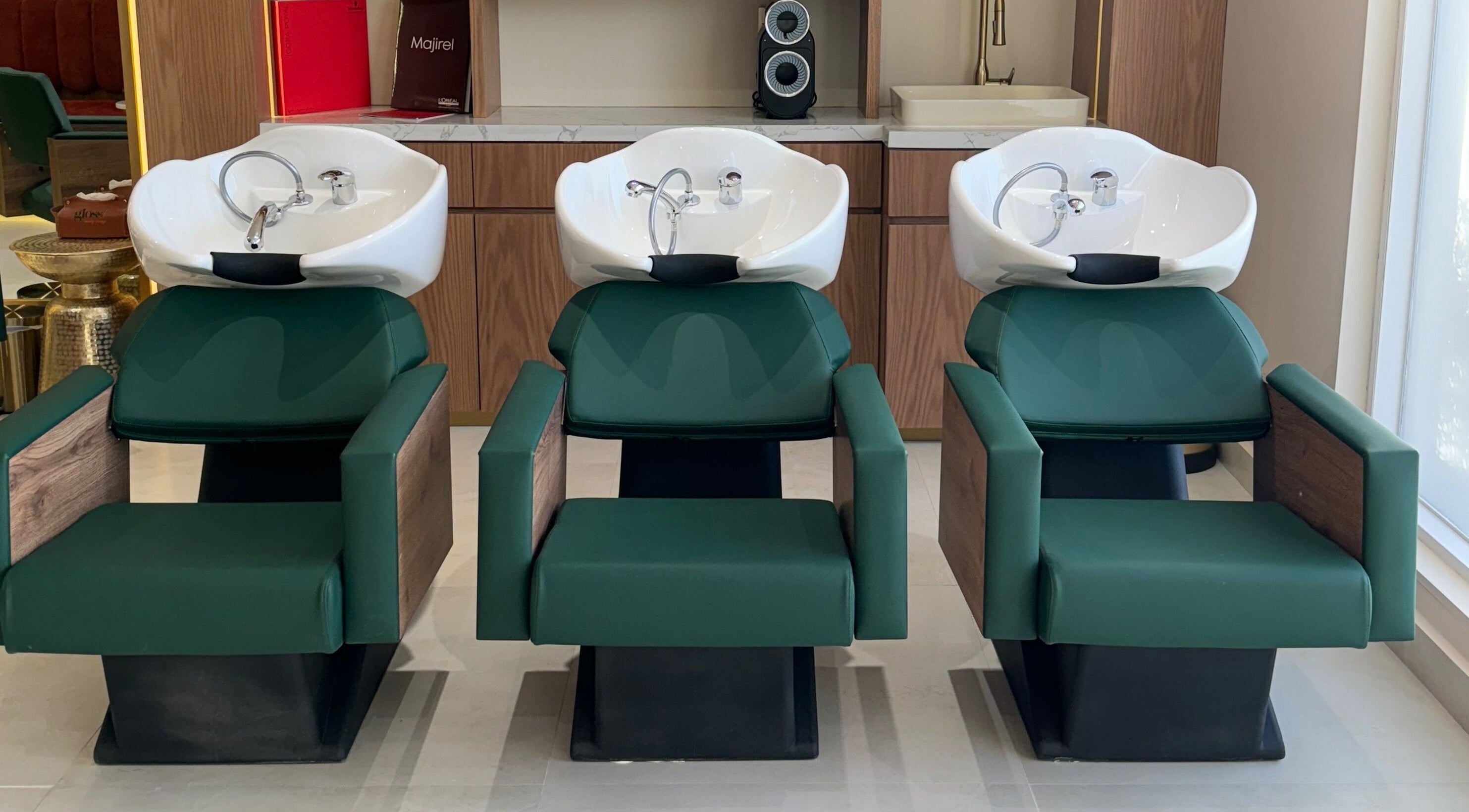 Elegant salon wash stations at Gloss'd Beauty Lounge | Riyadh, الرياض, منطقة الرياض, SA.