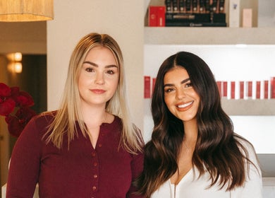 Two smiling women in The Key 2 Skin, Richmond, New South Wales, AU beauty venue.