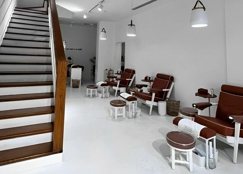 Comfortable pedicure seating area at Ace Hair and Nail Salon, Al Khobar, Eastern Province, SA.