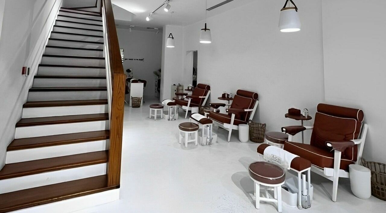 Comfortable pedicure seating area at Ace Hair and Nail Salon, Al Khobar, Eastern Province, SA.