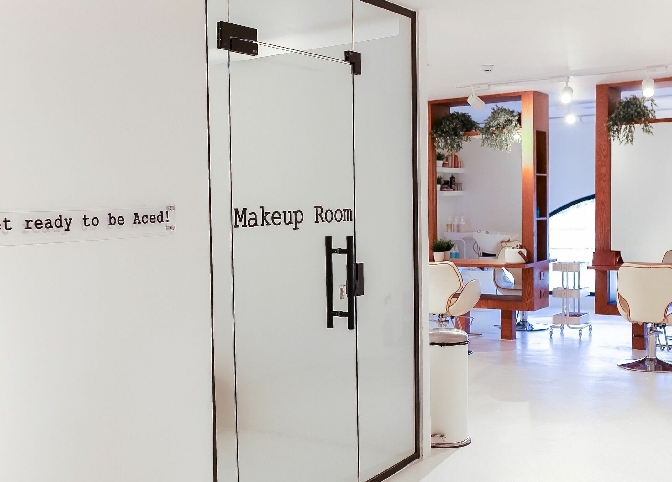 Makeup room at Ace Hair and Nail Salon, Al Khobar, Eastern Province, SA, ready for makeover.