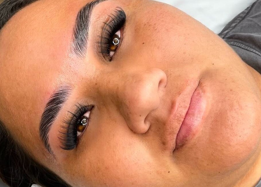 Close-up of eyebrow and eyelash work at Faem Aesthetics, Auckland, Auckland, NZ for a flawless look.