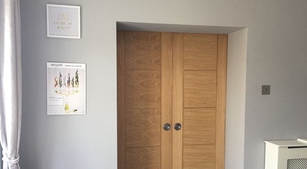 LHB interior features a wooden door and elegant decor in London Colney, England, GB.