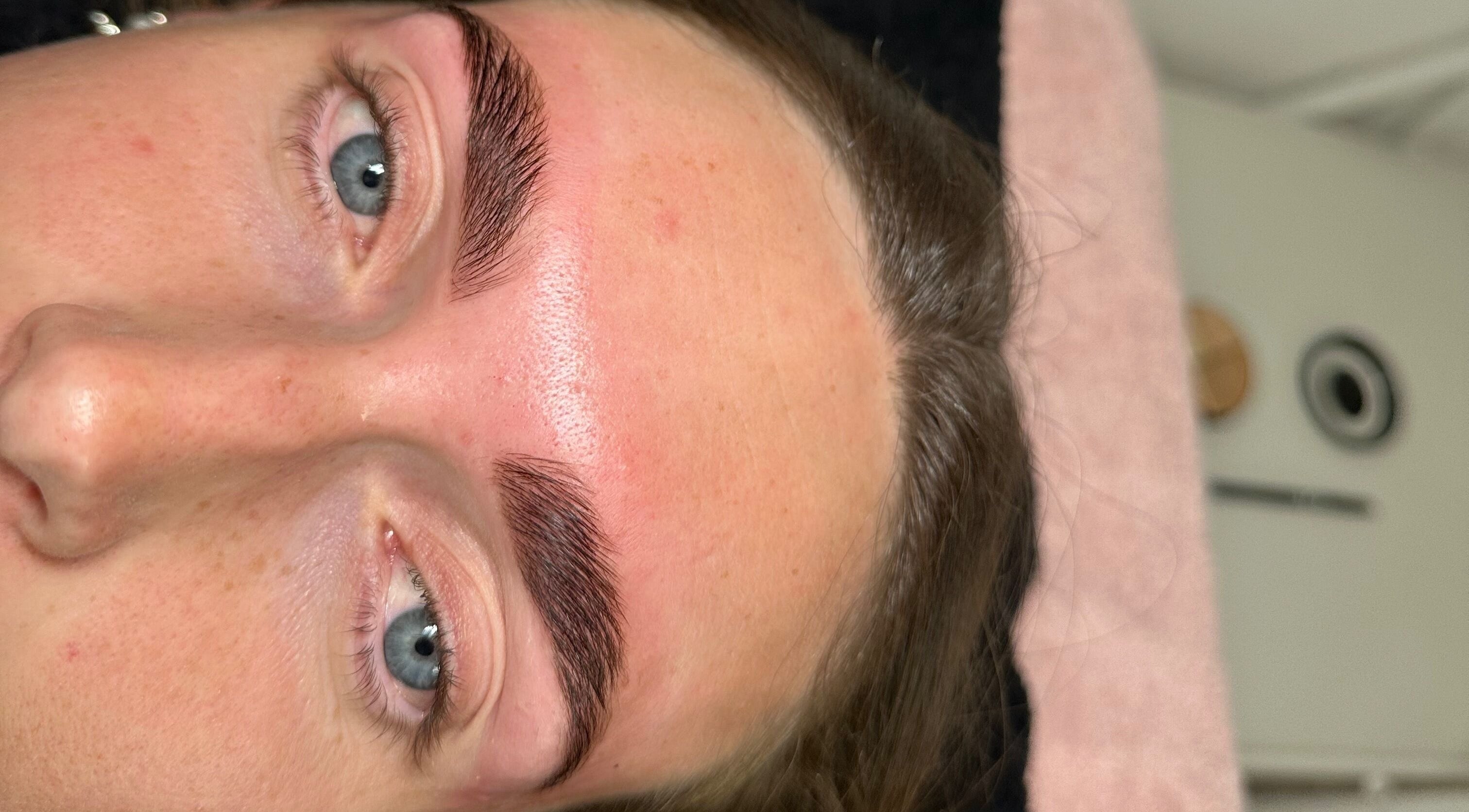 Expert brow treatment at Elegance Lash and Brow Studio, Falmouth, England, GB.