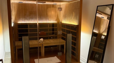 Luxurious sauna at Nimbus Co - Byron Bay in Byron Bay, New South Wales, AU. Perfect for relaxation and wellness.