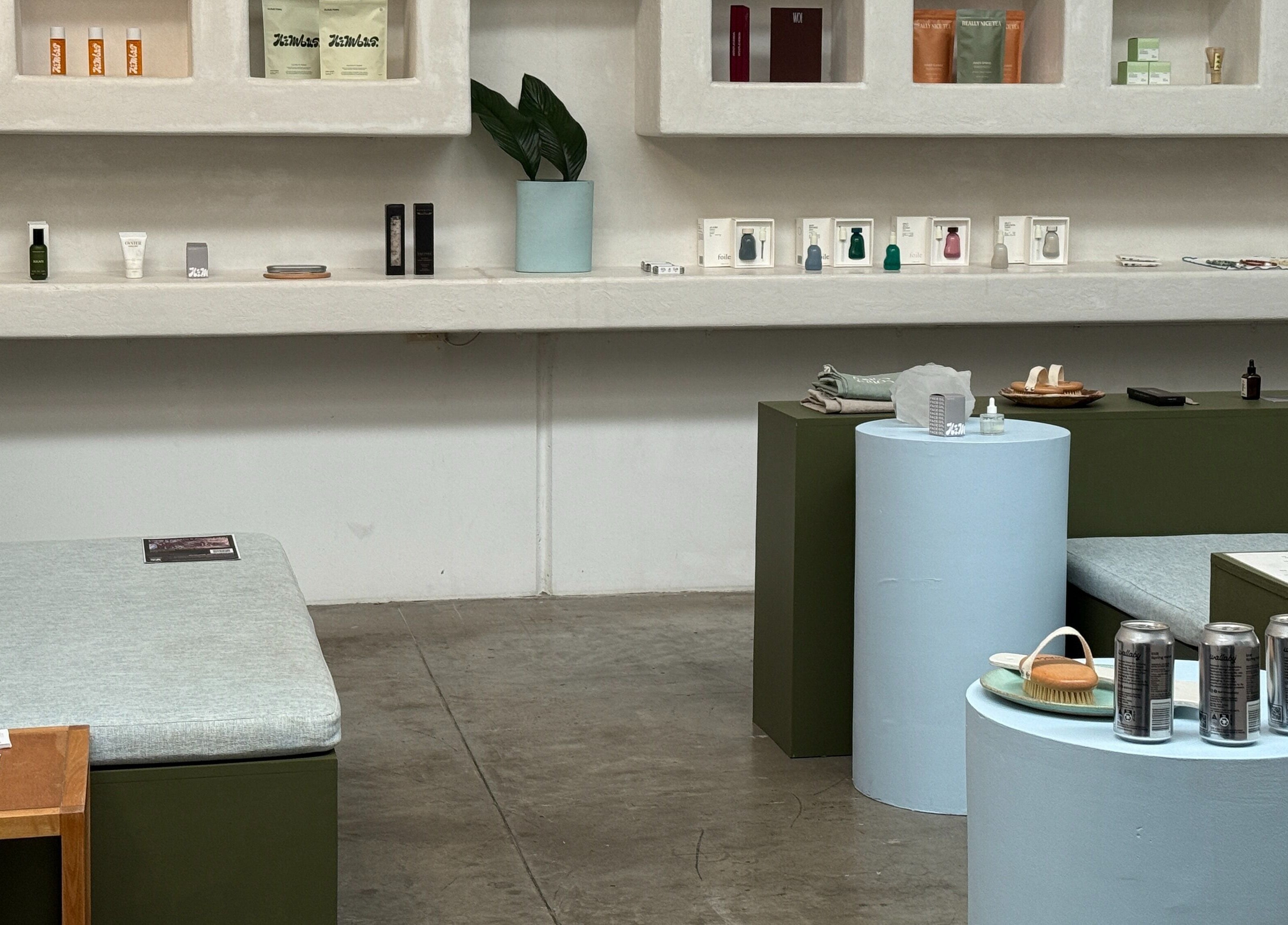 Modern product display at Nimbus Co - Byron Bay in Byron Bay, New South Wales, AU, showcasing wellness items.