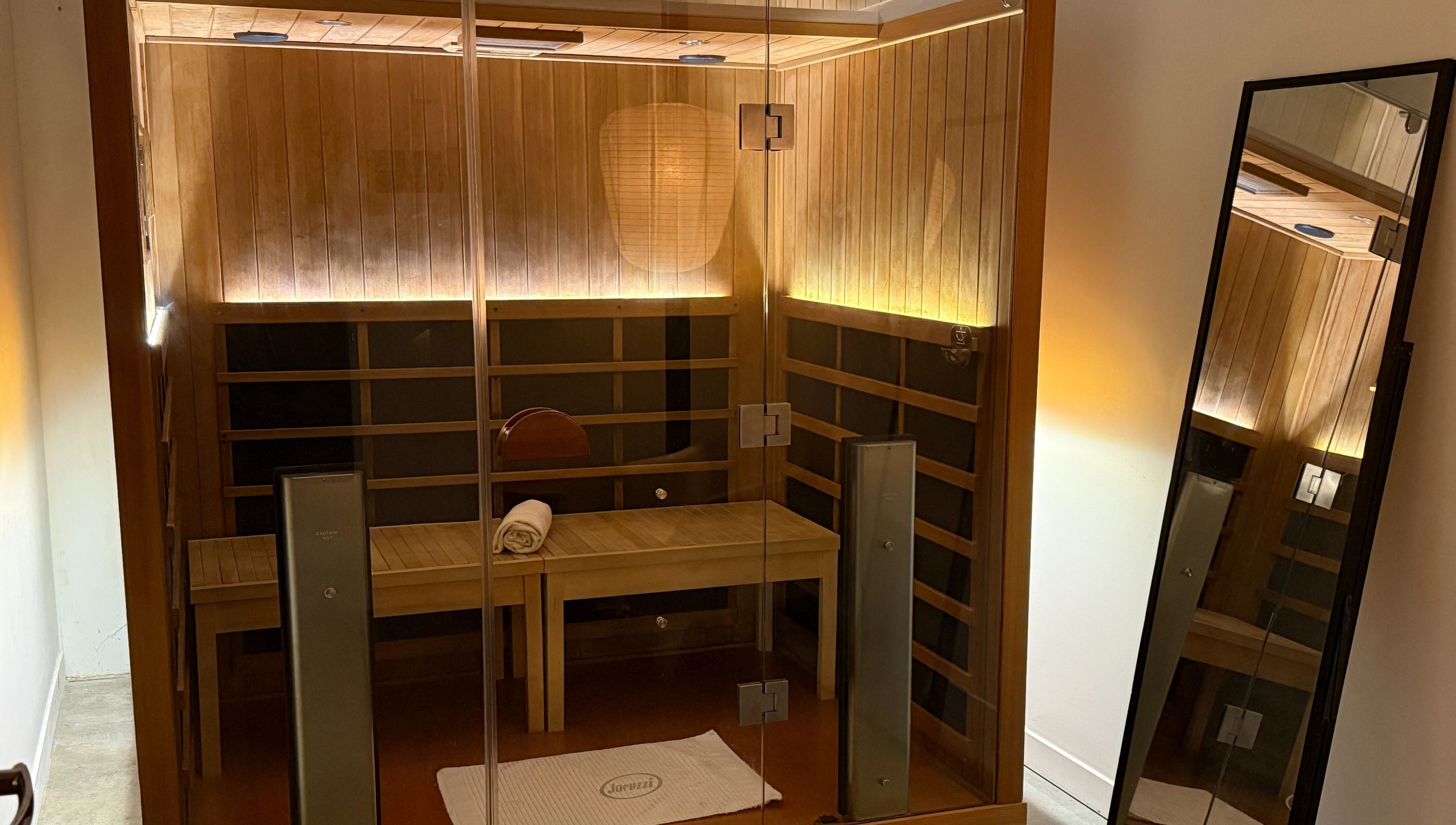 Luxurious sauna at Nimbus Co - Byron Bay, Byron Bay, New South Wales, AU, offering ultimate relaxation.