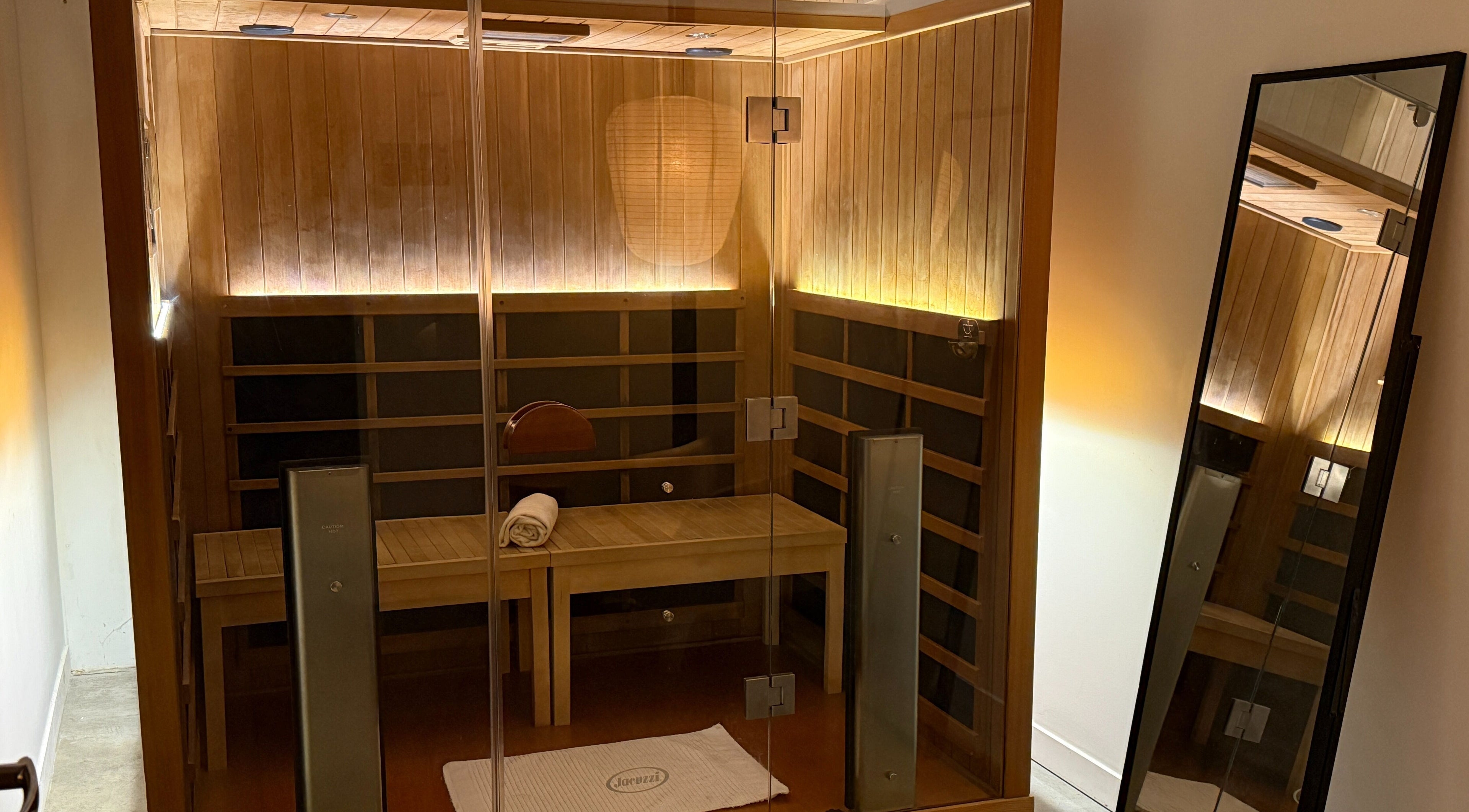Luxurious sauna at Nimbus Co - Byron Bay, Byron Bay, New South Wales, AU, offering ultimate relaxation.