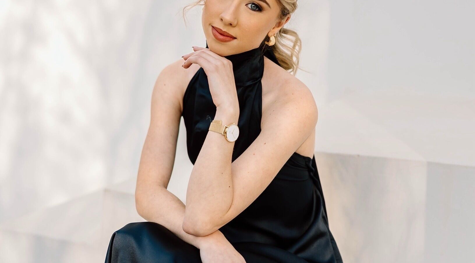 Sophisticated client at Skoonveldt, Klerksdorp, North West, ZA, showcasing elegant watch and attire.