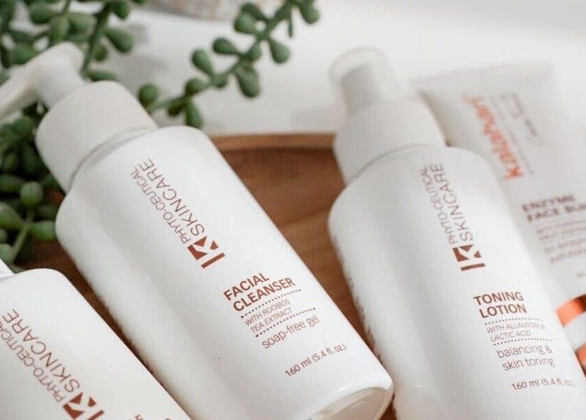 Skincare bottles at Skoonveldt, Klerksdorp, North West, ZA. Enhance your beauty routine.